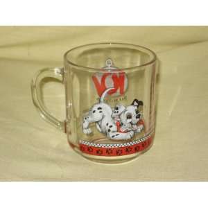 Vintage 101 Dalmatians Glass Coffee Mug 