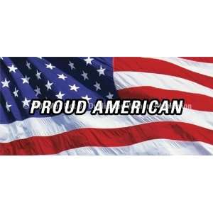   Graphic   30x65 US Flag 2 with Proud American Patio, Lawn & Garden