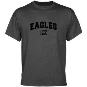  Eastern Michigan Eagles Charcoal Logo Arch T shirt Sports 