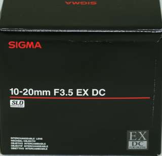 SIGMA 10 20mm 10 20 F 3.5 LENS KIT Canon 550D T2I T1I + 085126202545 