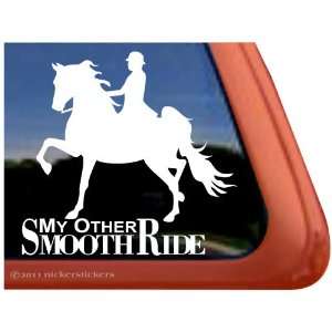  SMOOTH RIDE ~ Saddlebred Horse Trailer Vinyl Window Decal 
