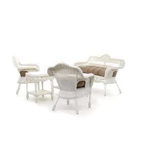  Colonial 5pc All Weather Resin Wicker Patio Furniture Set 