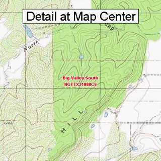 USGS Topographic Quadrangle Map   Big Valley South, Texas (Folded 