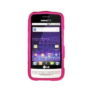  Rubberized Plastic Phone Case Protector Hot Pink For LG 