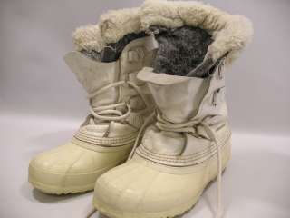 vtg Sorel Manitou Canada Wool Lined White Rubber/Leather Snow Hunting 