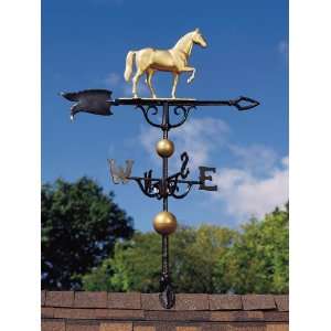   46 Full Bodied Gold Bronze Horse Weathervane Home & Garden