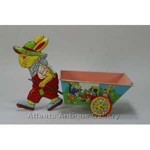  J. Chein Easter Rabbit & Cart Toys & Games