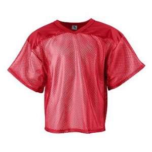  Augusta Sportswear Porthole Mesh Football Jersey RED AL/XL 