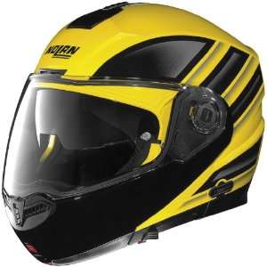 Nolan N104 Modular Graphics Helmet, Voyage Yellow/Black, Primary Color 