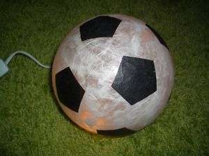 Fußball Kinderzimmer Dekolampe Lampe Nachtlicht Licht Acrylkugel 