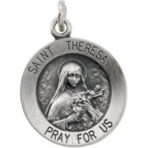  White Gold St. Theresa Medal Jewelry