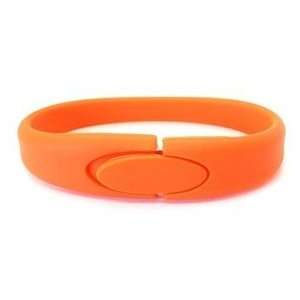  2GB Rubber Bracelet Flash Drive (Orange) Electronics