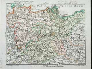Niedersachsen Norddeutschland Karte LOTTER ca 1760  