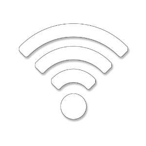  White Wireless Bars Logo Business Window Decal (Sticker 