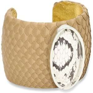   Rossi Urban Tribal Large Python Metal Oval Cuff Bracelet Jewelry