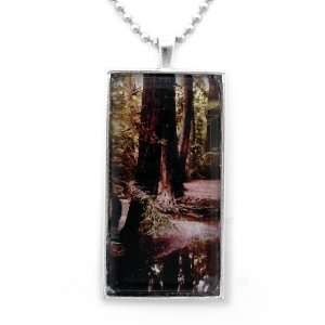 California Redwood Tree Stream Reflections Handmade Jewelry for Men or 