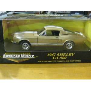  1967 Shelby G.T. 500 Gold With Duel White Stripe Diecast 1 
