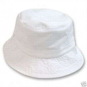 WHITE POLO STYLE BUCKET HAT CAP FISHING SUN HATS SM/MD  