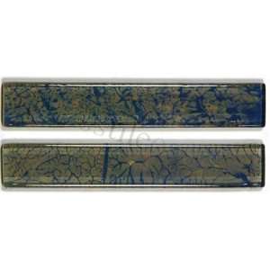  Ocean Blue 1 x 6 Blue Glass Liners Glossy Glass Tile 