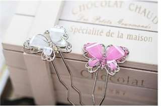 Fashion Cute Crystal Butterfly Hairpin Hair Accessories ts14 great 
