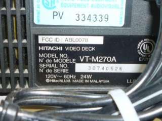 Hitachi Model VT M270A M270 DA4 Head Digital Tracking  