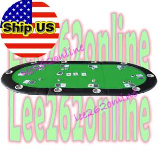 NEW Texas Holdem 84 10 Player folding Poker Table Top  