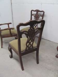 SET OF 6 MAHOGANY CHIPPENDALE DINING CHAIRS 11NY054  