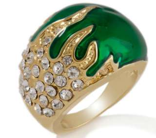 IMAN Global Chic Colorful Swirl Knock Out Crystal Ring  