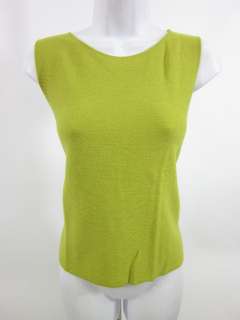 EILEEN FISHER Lime Green Sleeveless Knit Shirt Sz L  