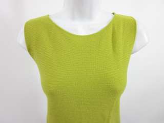 EILEEN FISHER Lime Green Sleeveless Knit Shirt Sz L  