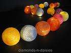  COLOURFUL COTTON BALL LED STRING FAIRY LIGHTS   Party/Home/Pat​io