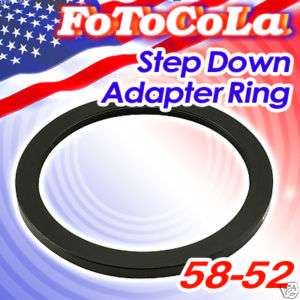 58mm 52mm 58mm to 52mm step down filter ring adapter  