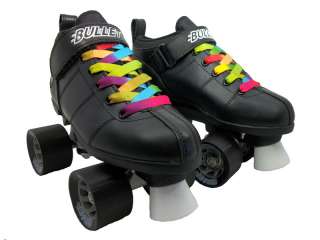   B100 Rainbow Black Ladies Womens Girls Kids Quad Speed Skates  