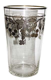 Elegant Glass Vase Sterling Overlay Rockwell Style  
