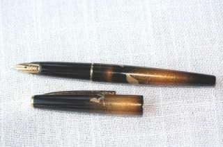 Pilot Namiki Gold Maki e Rare Fountain Pen Mint from 1960s  