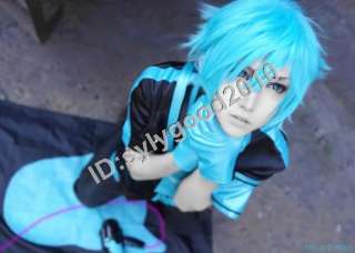 Vocaloid Mikuo Hatsune Miku male ver. BOB Blue Short Cosplay Party Wig 