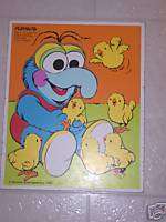 Vintage Muppets Gonzo Playskool Puzzle 1983 Wooden  