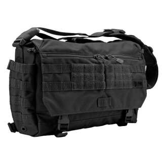 11 Tactical 56962 Rush Delivery Messenger Laptop Bag   Black 