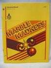 Atari MARBLE MADNESS Video Arcade Game MANUAL
