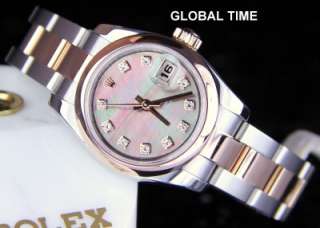 Rolex 179161 Rose Gold And Steel New Style Datejust BLACK MOP DIAMOND 