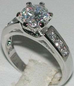 NEW STERLING SILVER 1.2ct Brilliant Round CUT CZ Wedding Engagement 