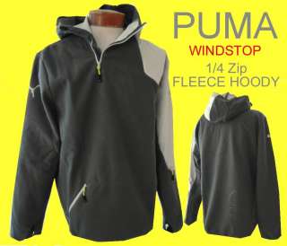   120 Mens PUMA Weather Protective WINDSTOP FLEECE Half Zip HOODY Top XL