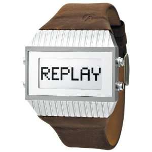 Replay Herren Armbanduhr XL Digital Leder RX5102AAD Replay  