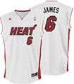 LeBron James Jersey adidas Revolution 30 White Replica #6 Miami Heat 