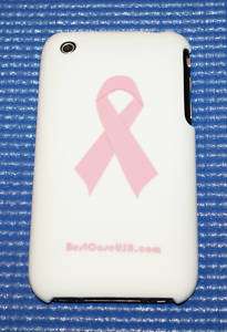 Breast Cancer iPhone hard case cover 3G 3GS   WHITE  