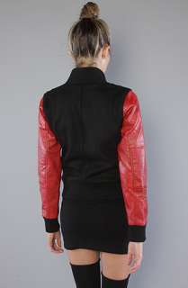 Joyrich The Duo Color Varsity Jacket in Black and Red  Karmaloop 
