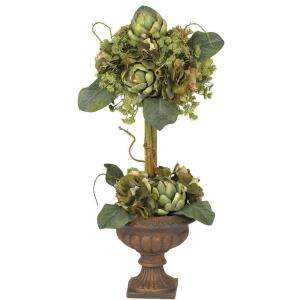 Nearly Natural Artichoke Topiary Silk Flower Arrangement 4633 at The 