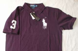 New Ralph Lauren Mens Big Pony Polo Shirt Purple NO.3  