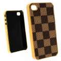 iPhone 4 Schutzhülle GOLD Hardcase Cover Rückseite  DUNKEL 