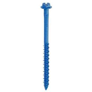   Plated Steel Hex Washer Head Indoor/Outdoor Concrete Anchors 75 Pack
